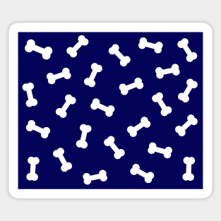 Navy Blue Dog Treat Pattern Sticker